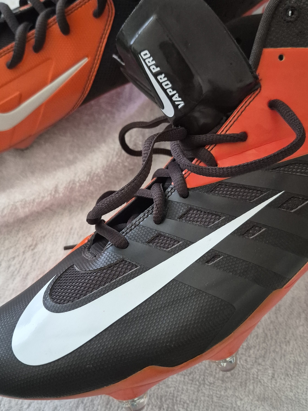 Nike Men’s Vapor Pro Football Cleats - Brown & Orange Sz 13
